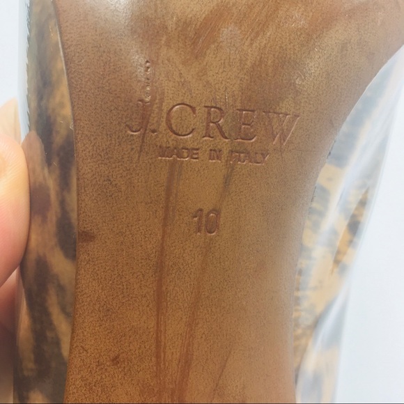 J. Crew patent leather leopard peep-toe heels - Picture 9 of 9